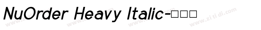 NuOrder Heavy Italic字体转换